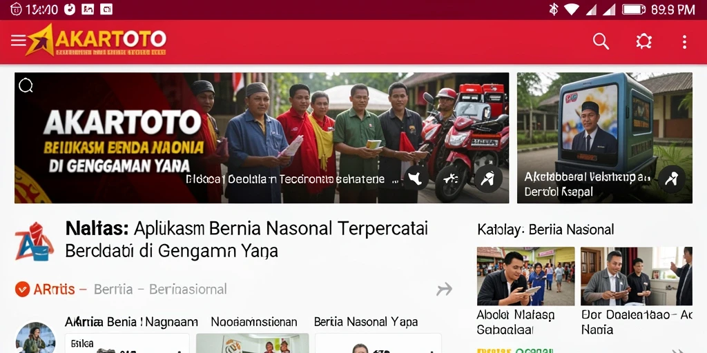 Antarmuka AKARTOTO yang menarik dan informatif