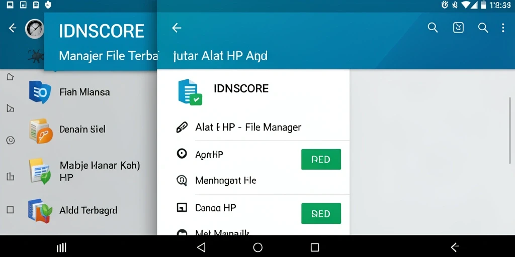 Antarmuka utama IDNSCORE yang menunjukkan fungsi pengelolaan file yang efisien.