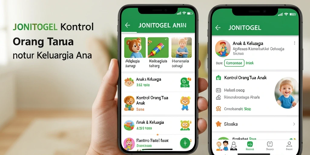 Antarmuka aplikasi JONITOGEL yang simpel dan informatif untuk kontrol orang tua.