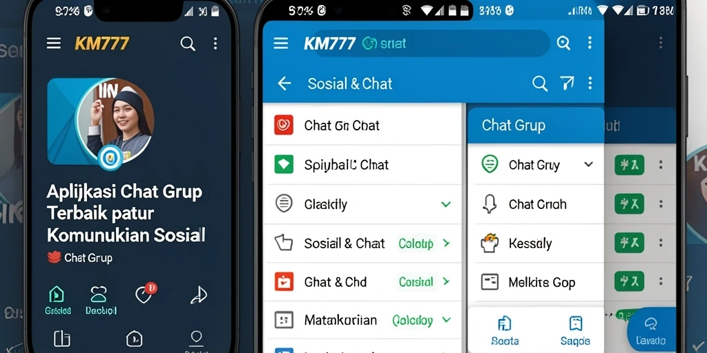 Antarmuka KM777 yang menarik dan mudah digunakan untuk Chat Grup.