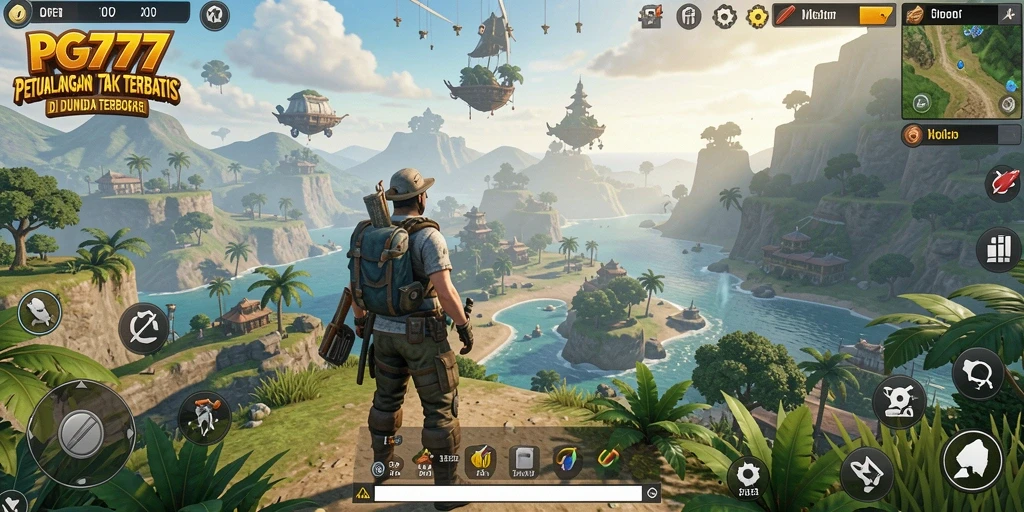 Tampilan antarmuka PG777 yang menarik dengan fitur Open World.