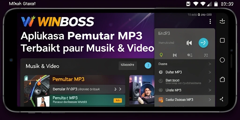 Antarmuka WINBOSS yang menarik dan fungsional untuk Pemutar MP3.