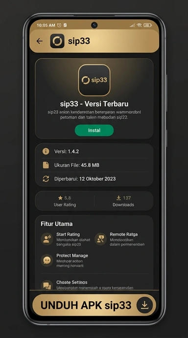 Tampilan halaman APK sip33